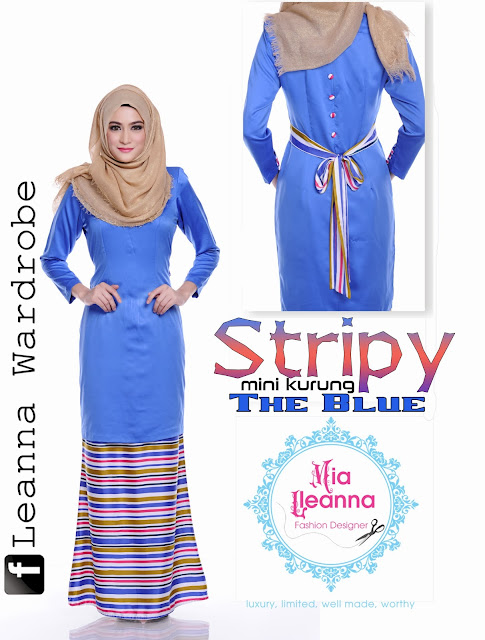 Stripy Mini Kurung - The Blue (RM199)