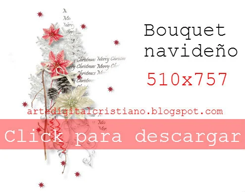  Bouquet imagen png con motivo de Navidad