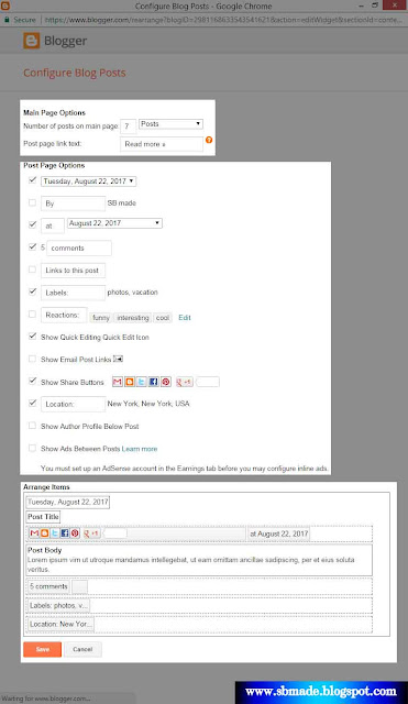 Customize a Blogger Layout Tab