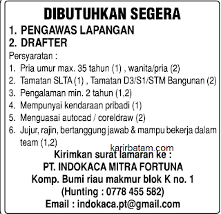 Lowongan Kerja PT. Indokaca Mitra Fortuna