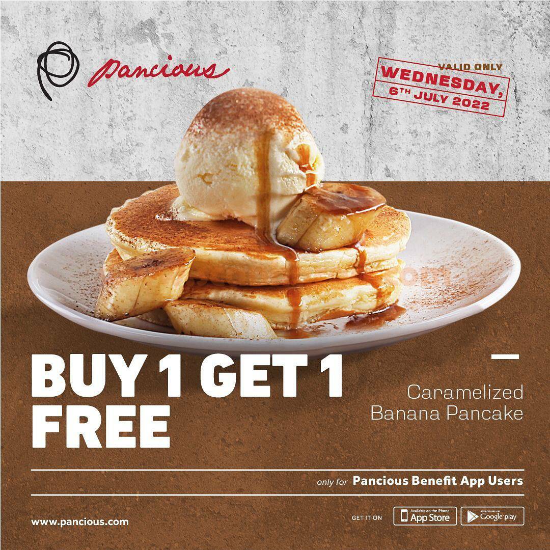 Promo Pancious Beli 1 Gratis 1 Caramelized Banana Pancake