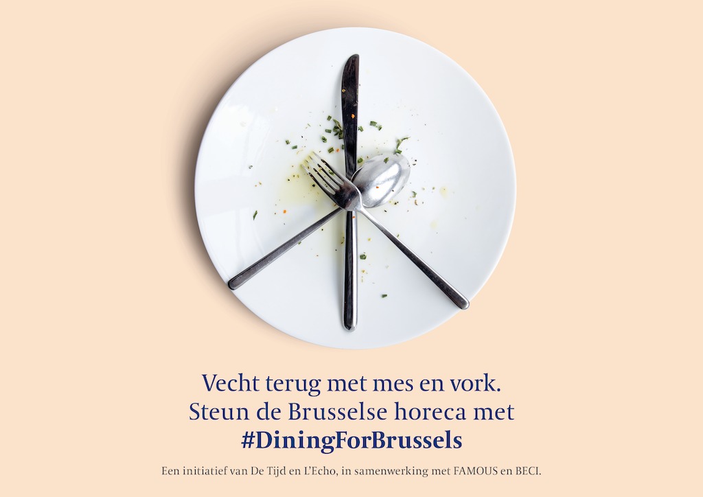 Belgians fight back with knife and fork in Dining For Brussels Campaign via Famous