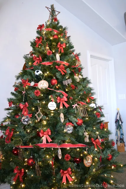Christmas Tree with Nativity Ornaments