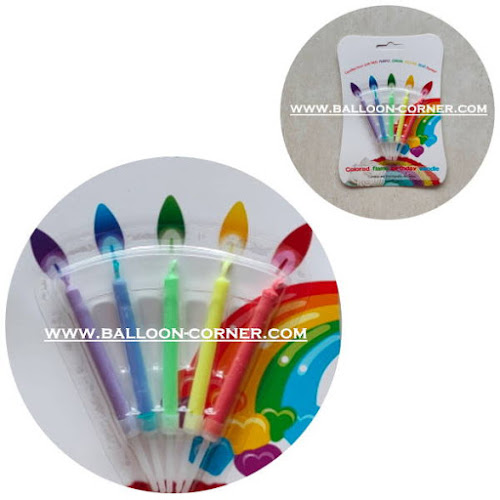 Lilin Ultah Api Warna Set 5 Pcs (MURAH)