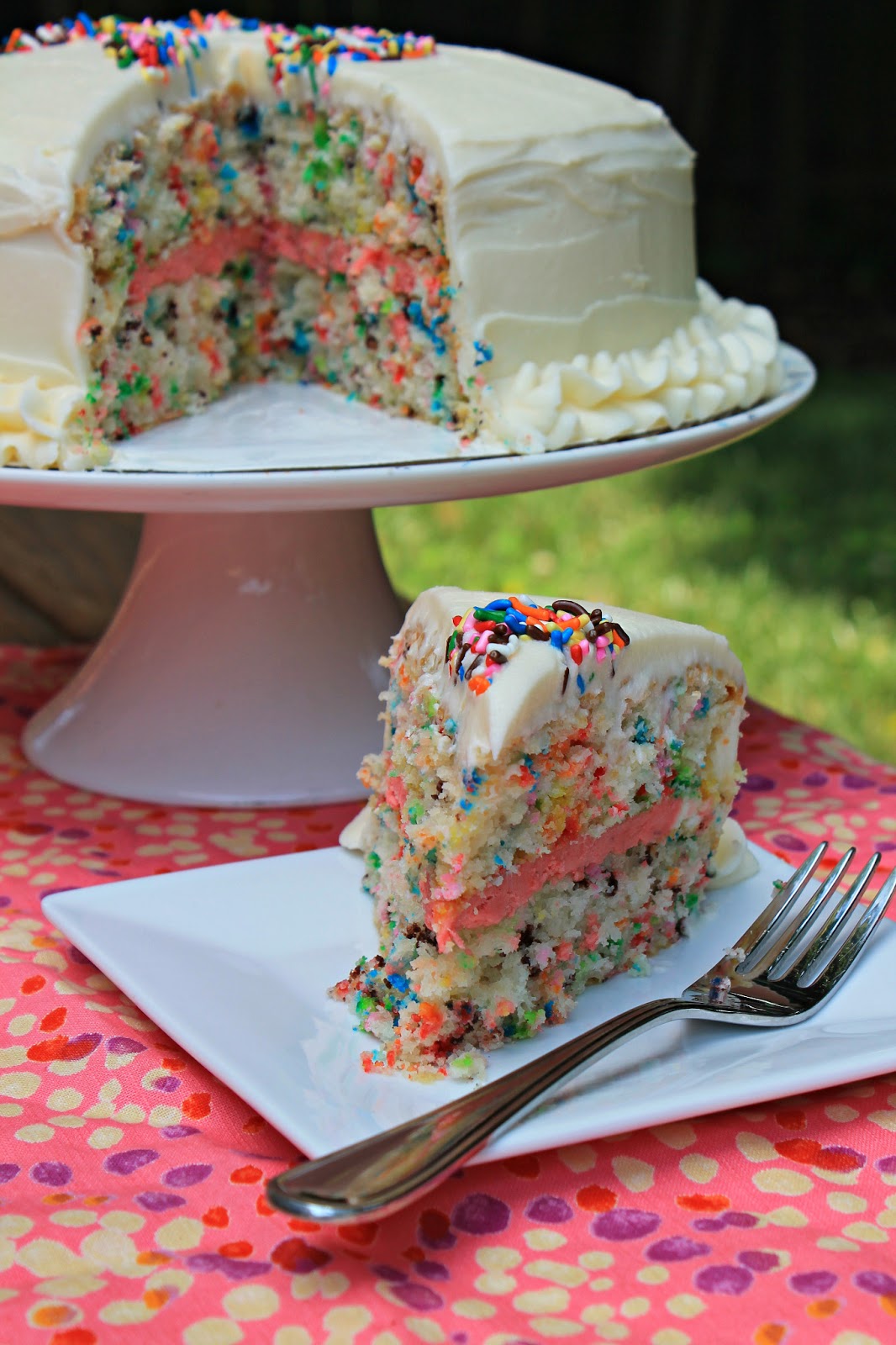 Easy Funfetti Layered Birthday Cake