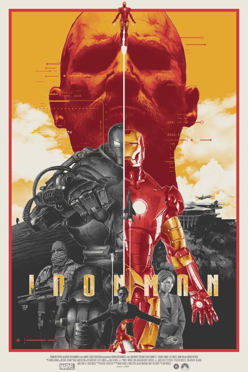 Grzegorz Domaradzki ilustrações cartazes pôsteres filmes arte cinema Iron Man (Homem de Ferro)