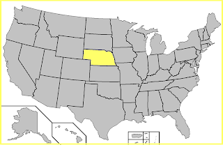 Mapa Nebraska