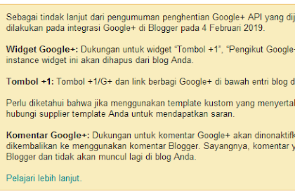  Google+ diberhentikan, Segera Alihkan Profil Google+ ke Profil Blogger