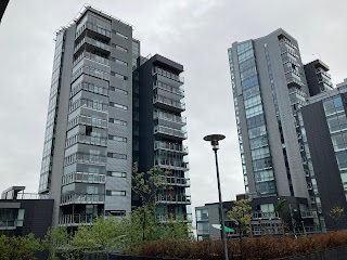 Upmarket Reykjavik apartments.  Photo by Michael Ridpath author of the Magnus Iceland Mysteries