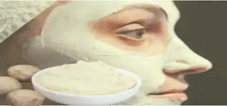 Woman With Potato yogurt mask