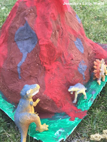 How to make a papier mache volcano with children