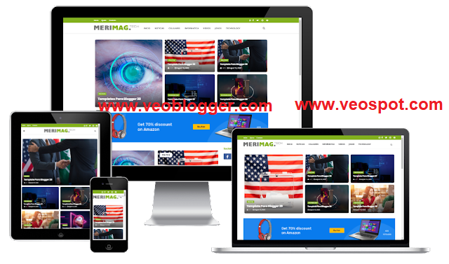 Free Template Blogspot Tin Tức VeoSpot-Merimag Template Responsive