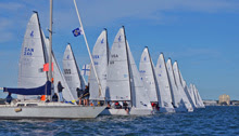 Davis Island YC race committee- starting J/70 sailboat race