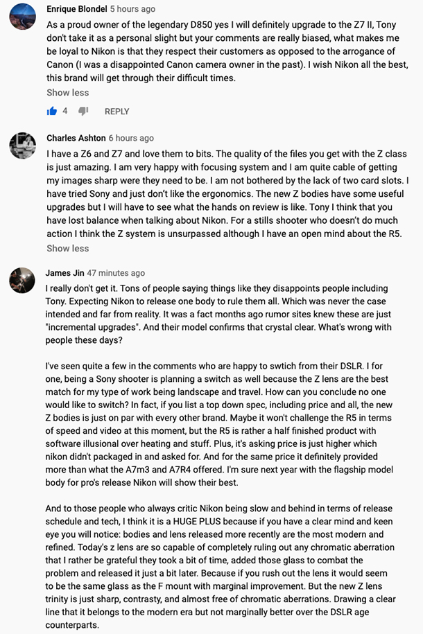 Community calls out Tony Northrup on his Nikon nonsense