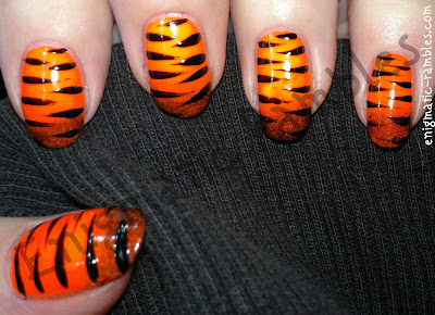 tiger-nails-freehand-nail-art