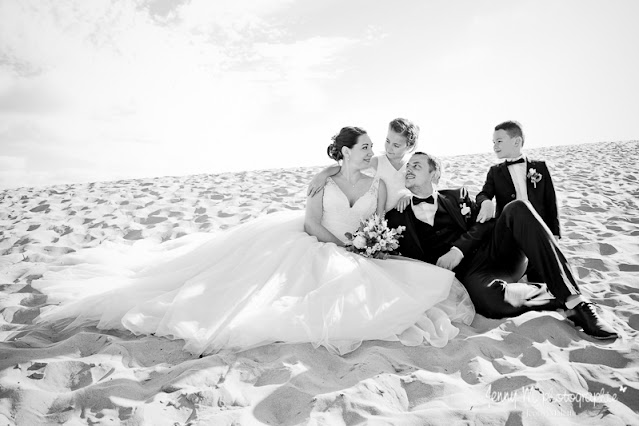 portrait famille mariage noir et blanc