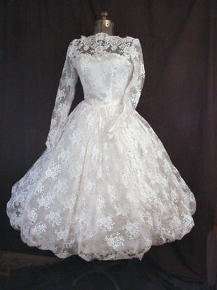 vintage 50s wedding gown