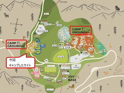 閑乗寺公園キャンプ場　マップ