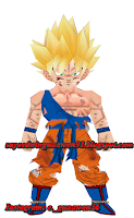 Papercraft Goku SS Battle Damage Chibi