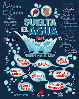 La Matria, Greenpeace y Súbela Radio se unen en un festival en línea que busca visibilizar el problema del agua en Chile