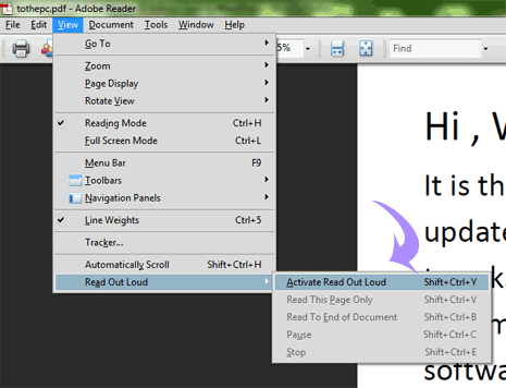 Hear Your PDF Files Read Out Loud Using Adobe Reader
