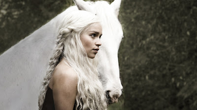 Daenerys with white stalion poster from Game of thrones season 1