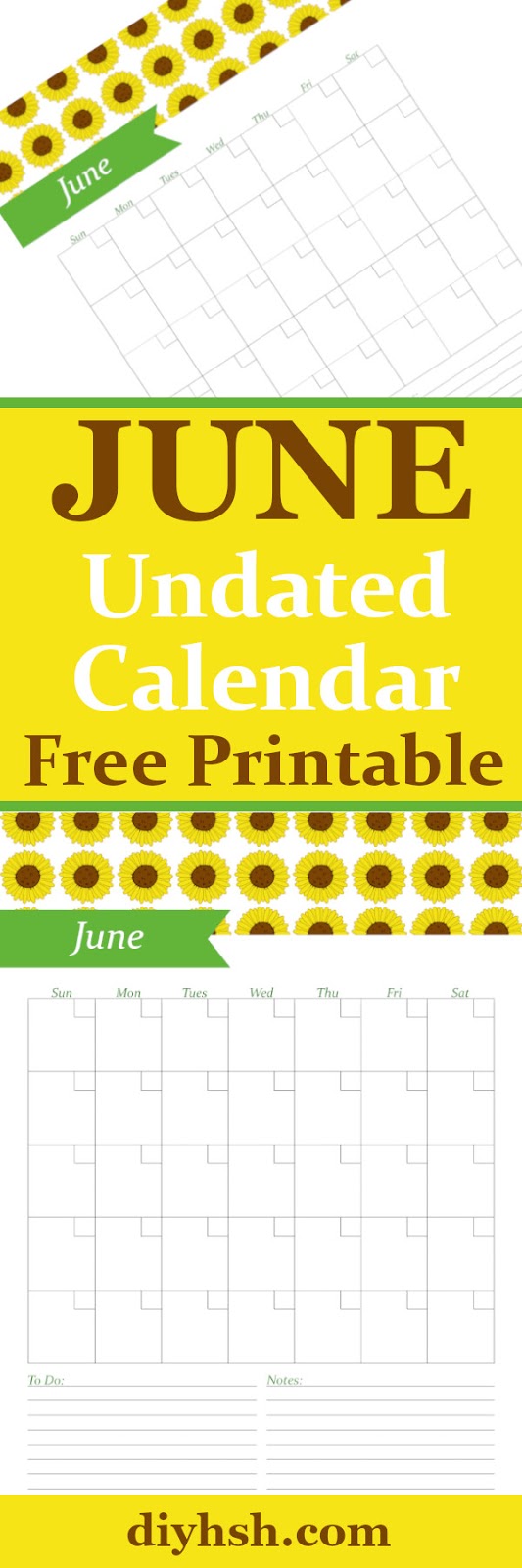 june undated calendar free printable diy home sweet home
