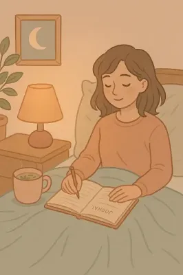수면 습관과 건강 루틴을 상징하는 일러스트