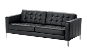 textured couch with steel legs