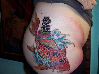 koi fish tattoo, tattooing