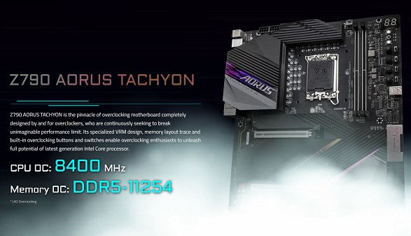 GIGABYTE Z790 AORUS TACHYON Achieves Groundbreaking DDR5 Memory Overclocking Milestone