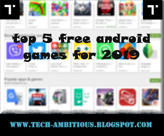 Picture showing Android apps and games for 2019