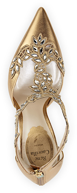 ♦Rene Caovilla embellished gold high heel pumps #renecaovilla #shoes #brilliantluxury