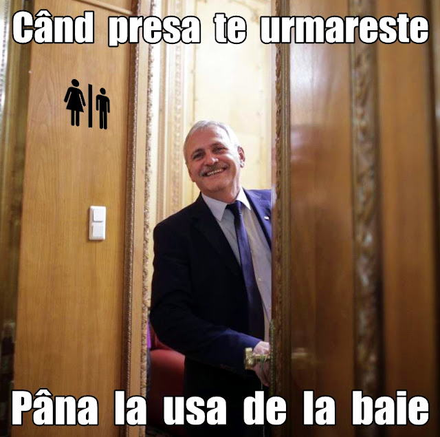 Liviu Dragnea urmarit de ziaristi pana la baie