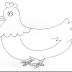dibujo de gallinas y pollitos para colorear