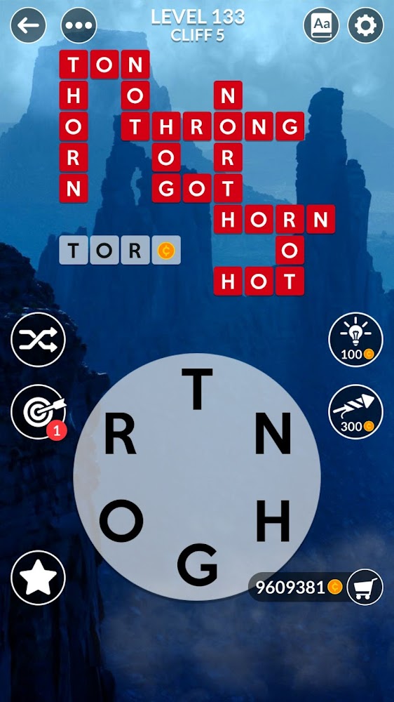 Wordscapes Level 133 answers, cheats, solution for android and ios devices.