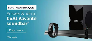 Amazon boAt progear Quiz