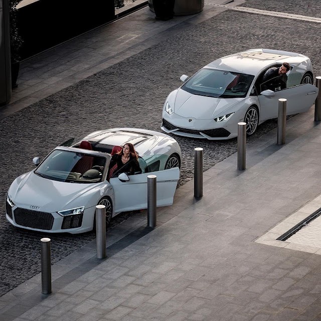 Audi R8 V10 Spyder and Lamborghini Huracan