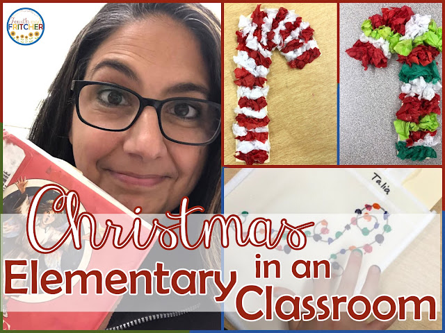 Christmas in an elementary classroom