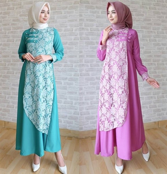 Model Baju Muslim Brokat Terbaru 2017/2018