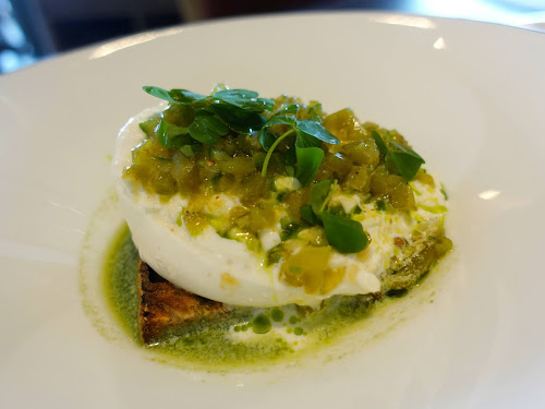 Salisterra at The Upper House HK - Burrata, Green Gazpacho