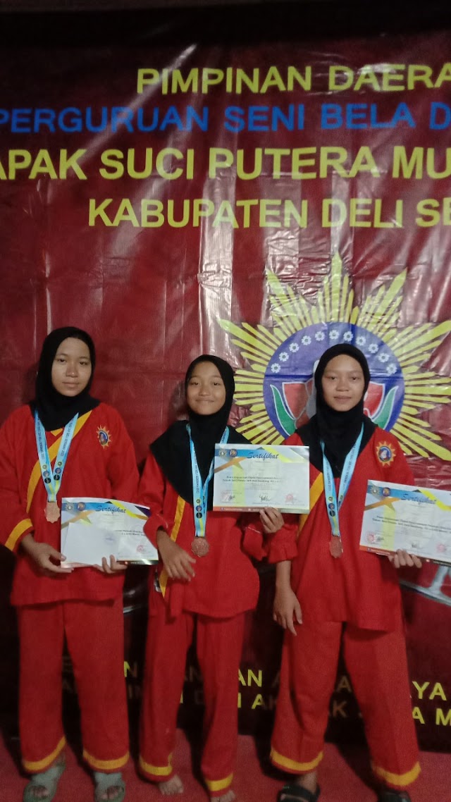 Open Turnament Tapak Suci Se-Sumatra Utara 2023, Tiga Atlet Putri Tapak Suci Babussalam Bandar Masilam Berhasil Meriah 2 Perak 1 Perunggu 