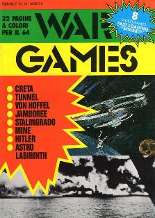 War Games 14 - Ottobre 1987 | PDF HQ | Mensile | Computer | Programmazione | Commodore | Videogiochi
Numero volumi : 31
Cari commandos, marines, guerrafondai, amanti dello «sparaspara» è arrivato finalmente il vostro momento. Vi offriamo da questo mese la possibilità di dare sfogo a tutte le voglie represse che vi portate dietro fin da bambini, quando avete avuto per la prima volta un mitra in mano o una semplice pistola da cowboy. War Games è stata studiata apposta per coloro che nei videogiochi cercano un momento di... guerra dopo troppi di pace. Bando alle gare di atletica o di pallone, a morte gli spaziali o le avventure. Affidiamo la nostra fantasia alle battaglie navali, terrestri o nel cielo dove le pale degli elicotteri solcano soltanto i confini della vostra fantasia. Ma War Games non vuol essere soltanto un'occasione di divertimento. Vuole essere pure il primo vero tentativo di offrire a un pubblico vastissimo i videogiochi di strategia, un settore che in molte altre nazioni è da tempo ai vertici degli interessi dei giovani ma non solo di loro. Crediamo che il nostro sforzo sarà premiato dal vostro interesse e quindi vi invitiamo a gustarvi tutta la rivista.