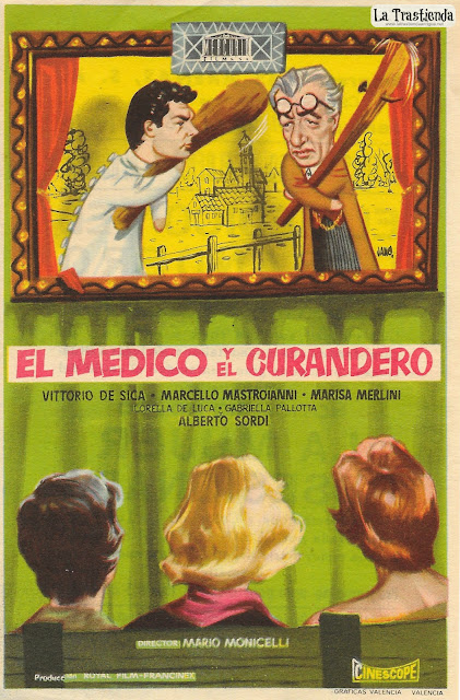 El Médico y El Curandero - Programa de Mano - Vittorio de Sica - Marcello Mastroianni - Alberto Sordi