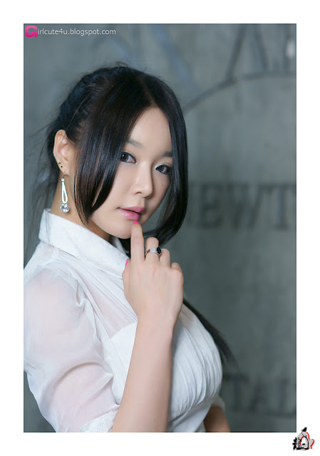 3 Lee Eun Seo - White Sheer and ruffle skirt-very cute asian girl-girlcute4u.blogspot.com