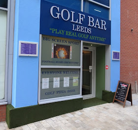 Indoor Golf simulator at Golf Bar Leeds