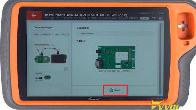 VVDI Key Tool Plus Read MQB D70F3537 with Solder Free Adapter 5