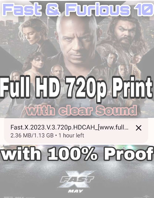 Fast X 2023 Full HD Movie Download in HD 720p Quality [100% Proof]