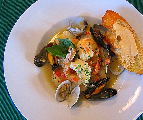 Boullabaisse with Toasted Bread & Rouille