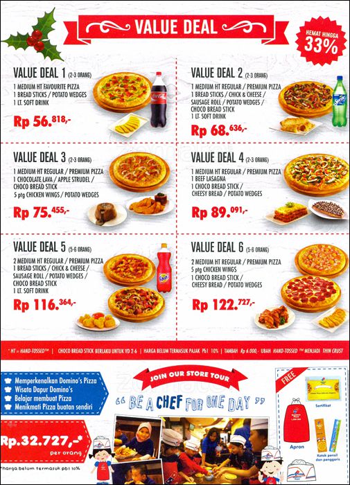 Harga Menu Domino Pizza Indonesia Delivery Terbaru 2017
